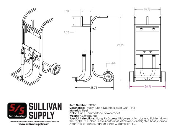 Totally Tuned Double Blower Cart - Full - Image 2